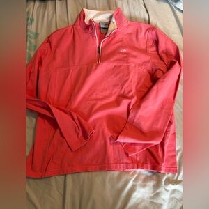 Champion Coral Pink Quarter-Zip Long Sleeve Pullover